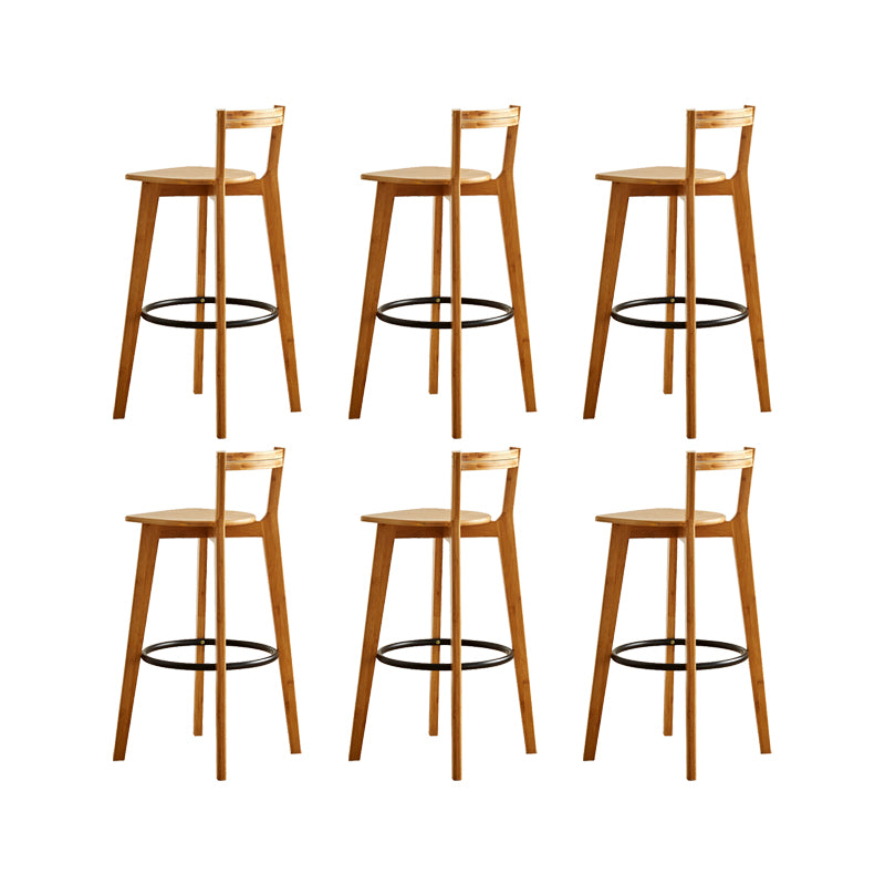 Low Back Indoor Bar Stool Contemporary Bar Stool with Footrest