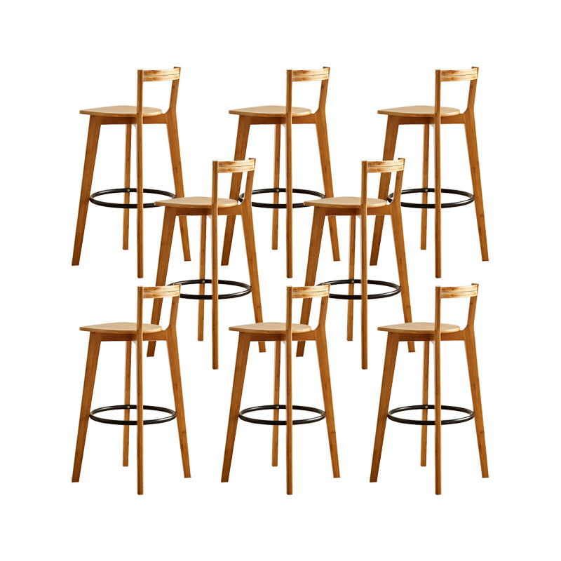 Low Back Indoor Bar Stool Contemporary Bar Stool with Footrest