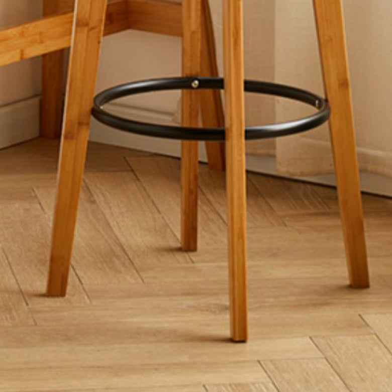 Low Back Indoor Bar Stool Contemporary Bar Stool with Footrest
