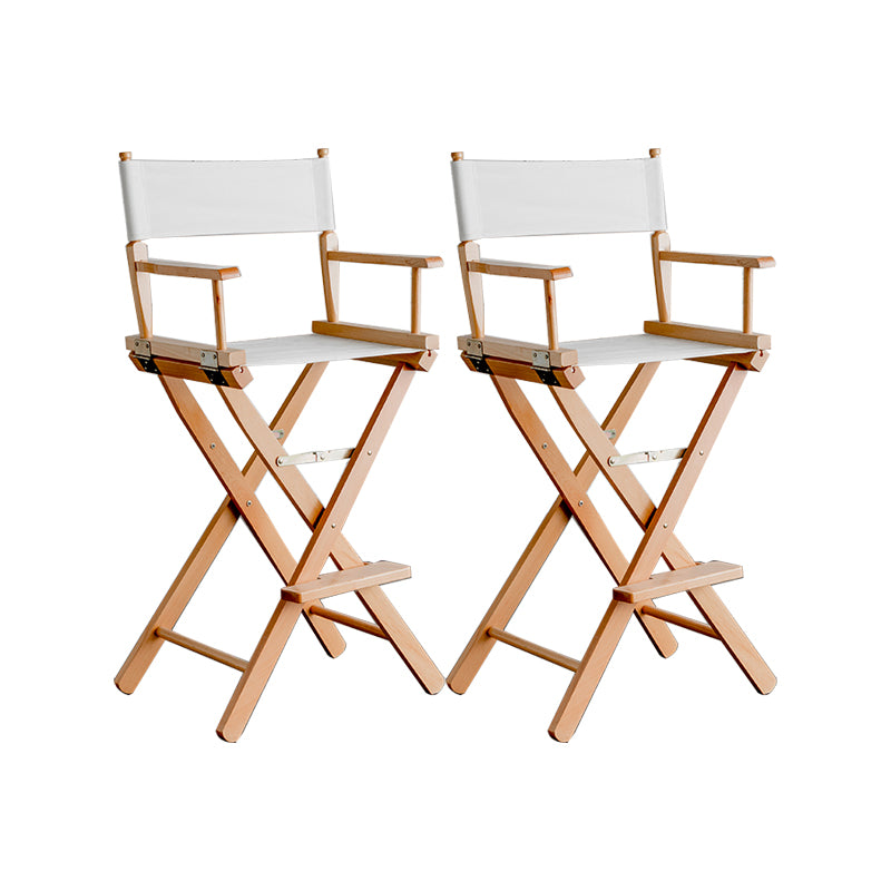 Matte Finish Solid Wood Bar Stools Contemporary Indoor Stools