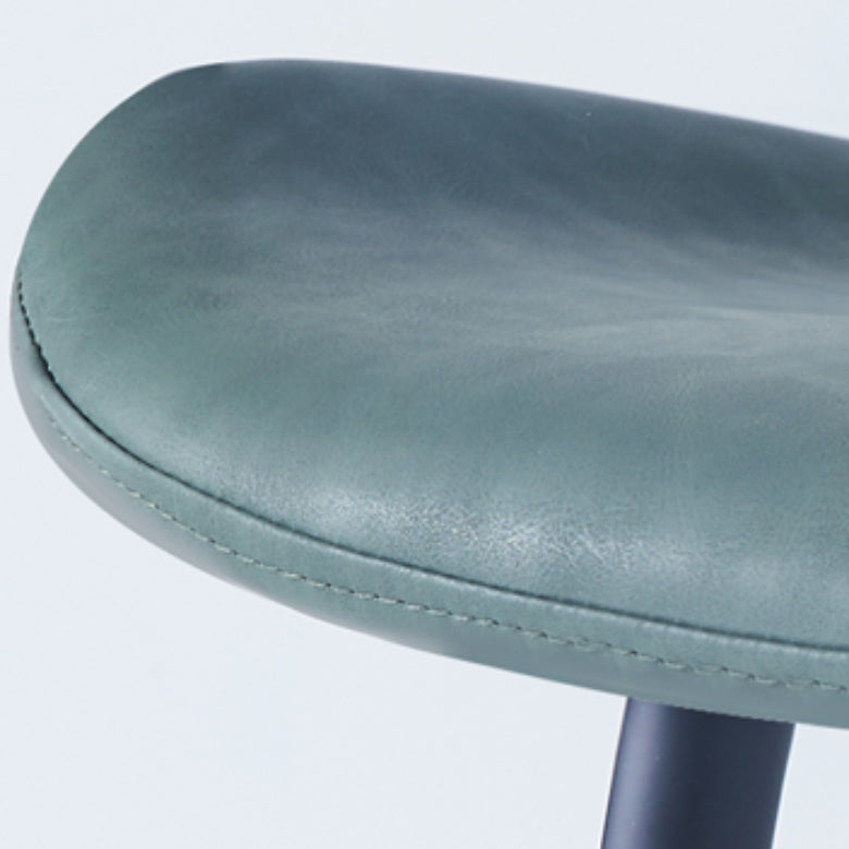 Faux Leather Armless Counter Stool Modern Style Low Back Bar Stool