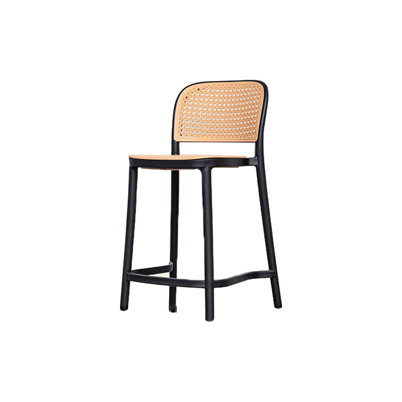 Plastic Stackable Bar Stool Modern Backrest Bar Stools for Dining Room