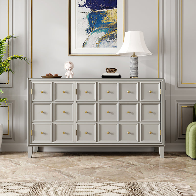 Glam Oak Dining Buffet Green Buffet Table with Doors for Dining Room