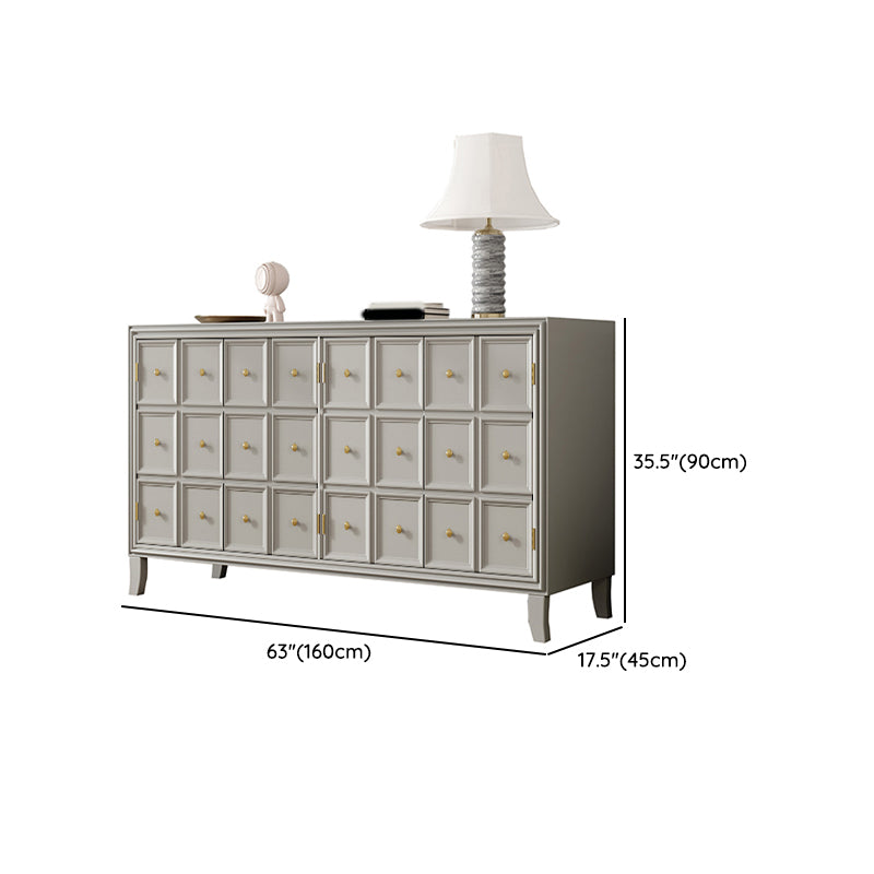 Glam Oak Dining Buffet Green Buffet Table with Doors for Dining Room