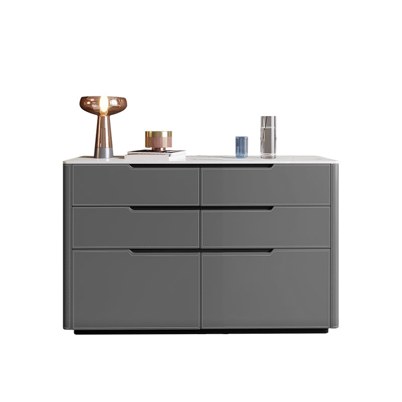 Contemporary Sideboard Cabinet Stone Sideboard Table with Drawers for Living Room
