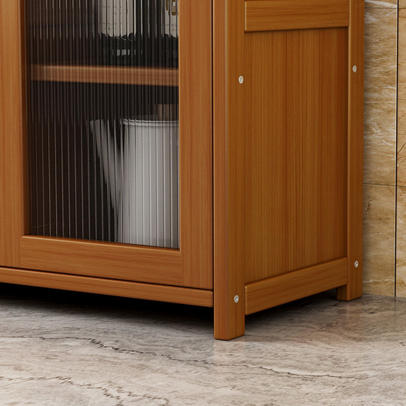 Contemporary Sideboard Cabinet Bamboo Sideboard Table with Drawers for Dining Room