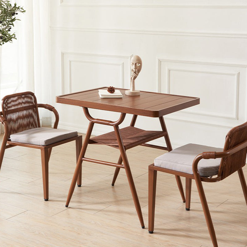 Contemporary Style Dining Set 1/3/5 Pcs Dining Table Set for Outdoor