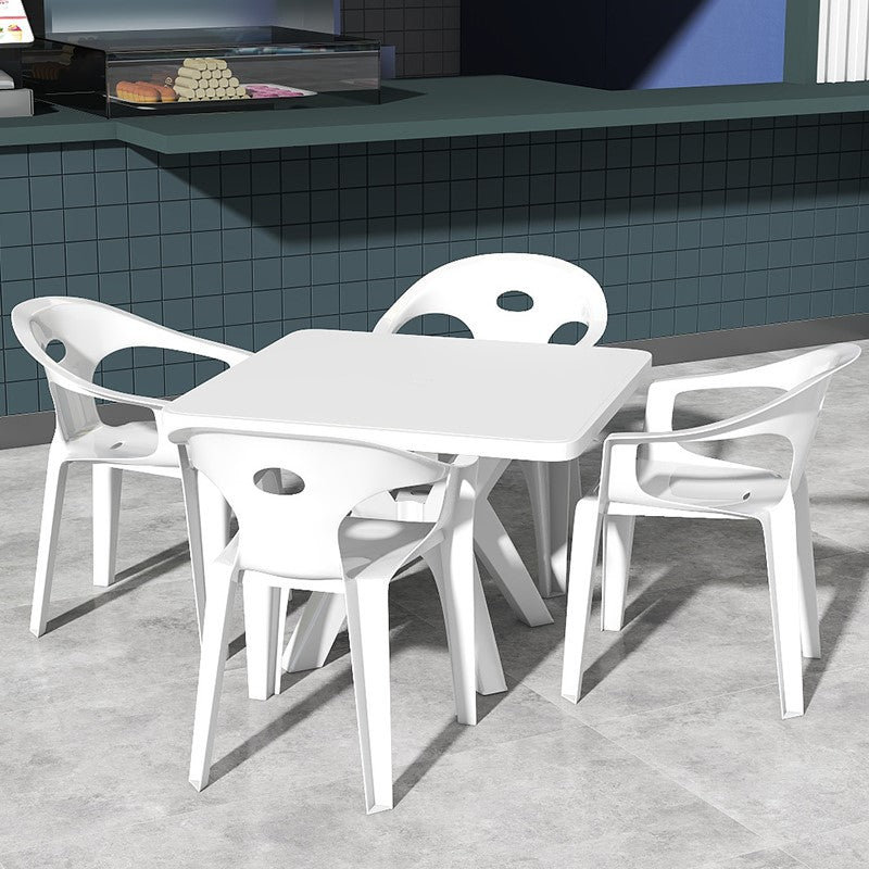 Contemporary Style Dining Set Plastic 1/5/10 Pcs Dining Table Set