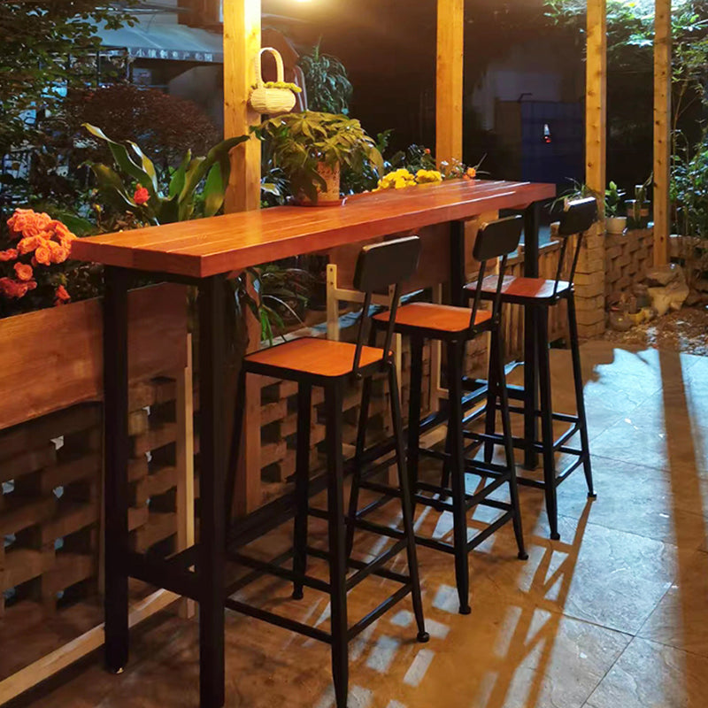 Contemporary Rectangle Patio Table Water Resistant in Brown and Black