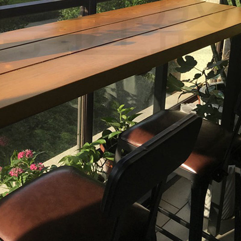 Contemporary Rectangle Patio Table Water Resistant in Brown and Black