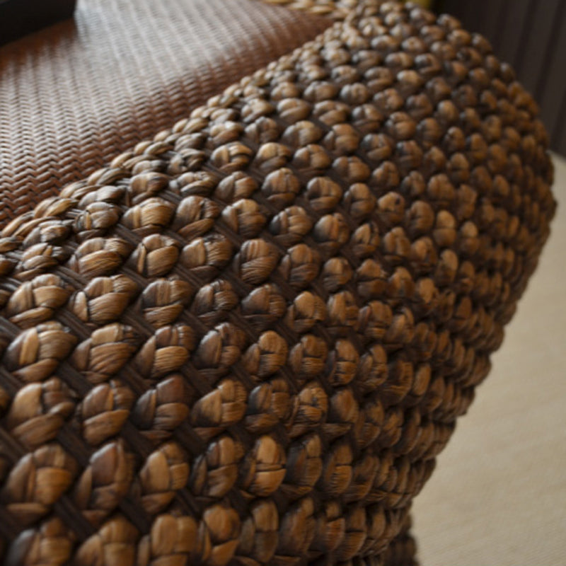 Contemporary Style Rectangle Patio Table Wicker in Brown for Home