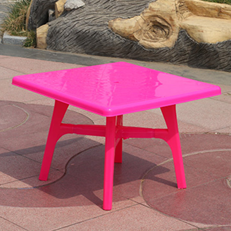 Plastic Water Resistant Patio Table Square /Round with Umbrella Hole