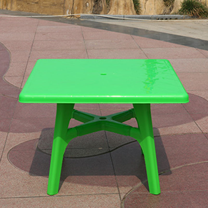 Plastic Water Resistant Patio Table Square /Round with Umbrella Hole