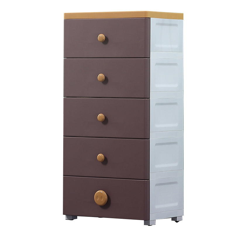 Nordic Vertical Kids Nightstand Plastic Nursery Dresser for Bedroom