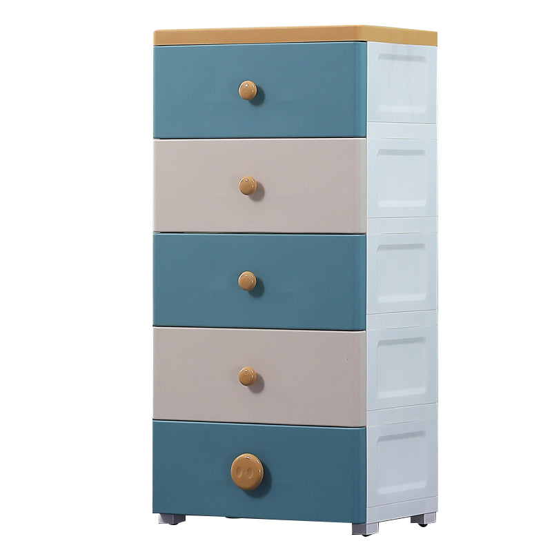 Nordic Vertical Kids Nightstand Plastic Nursery Dresser for Bedroom