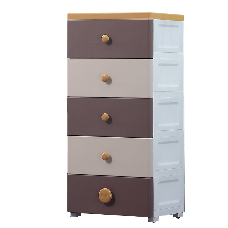 Nordic Vertical Kids Nightstand Plastic Nursery Dresser for Bedroom