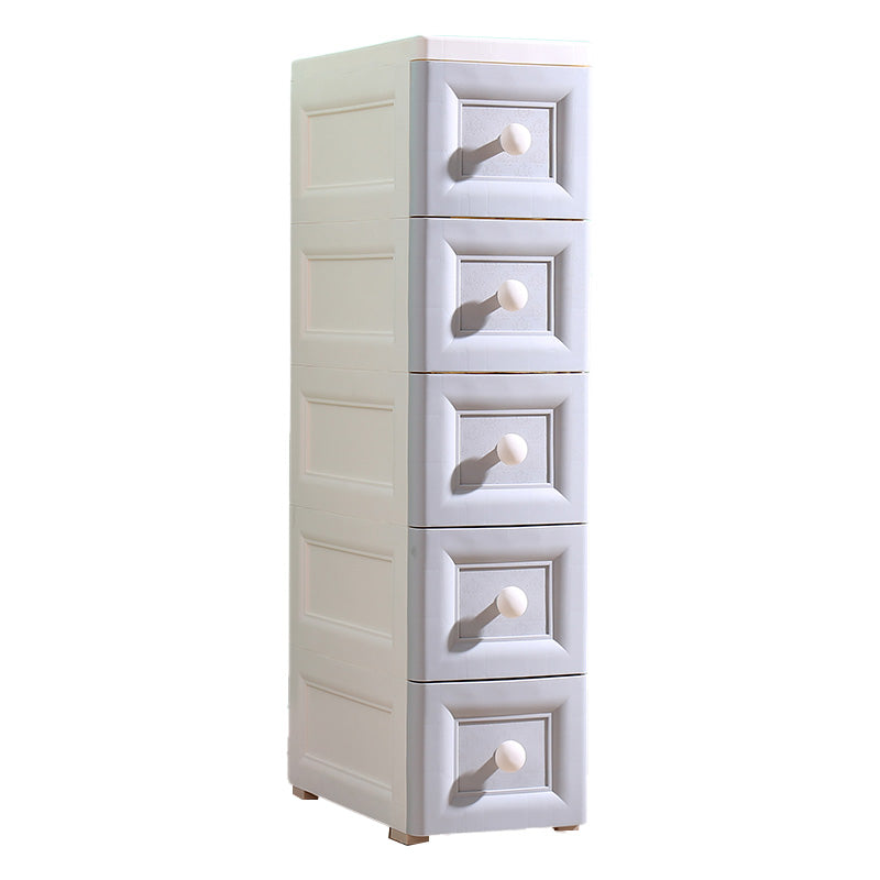 Scandinavian Vertical Plastic Baby Dresser with Drawers for Bedroom