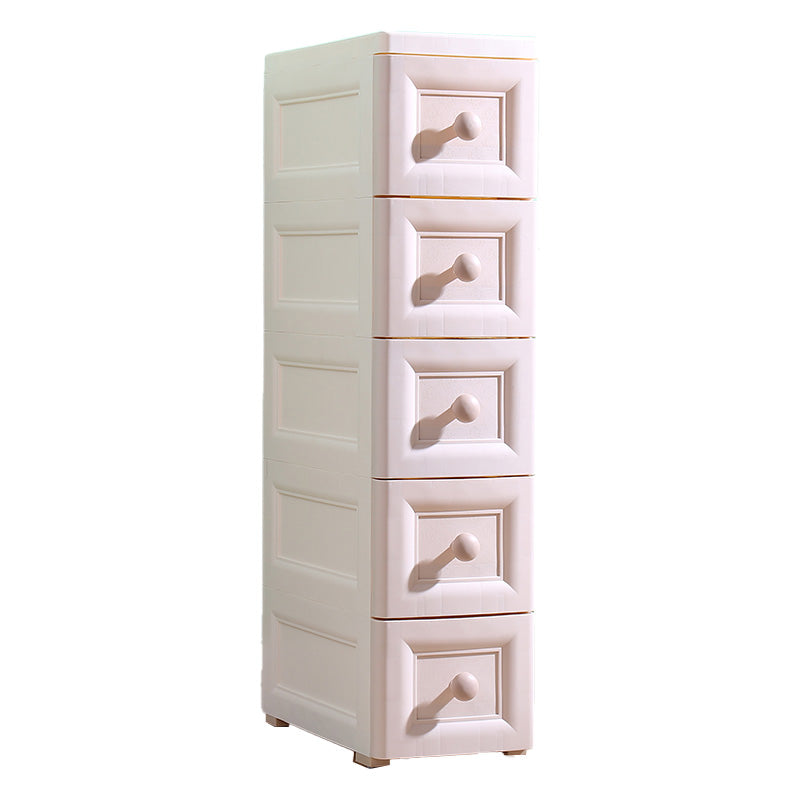 Scandinavian Vertical Plastic Baby Dresser with Drawers for Bedroom