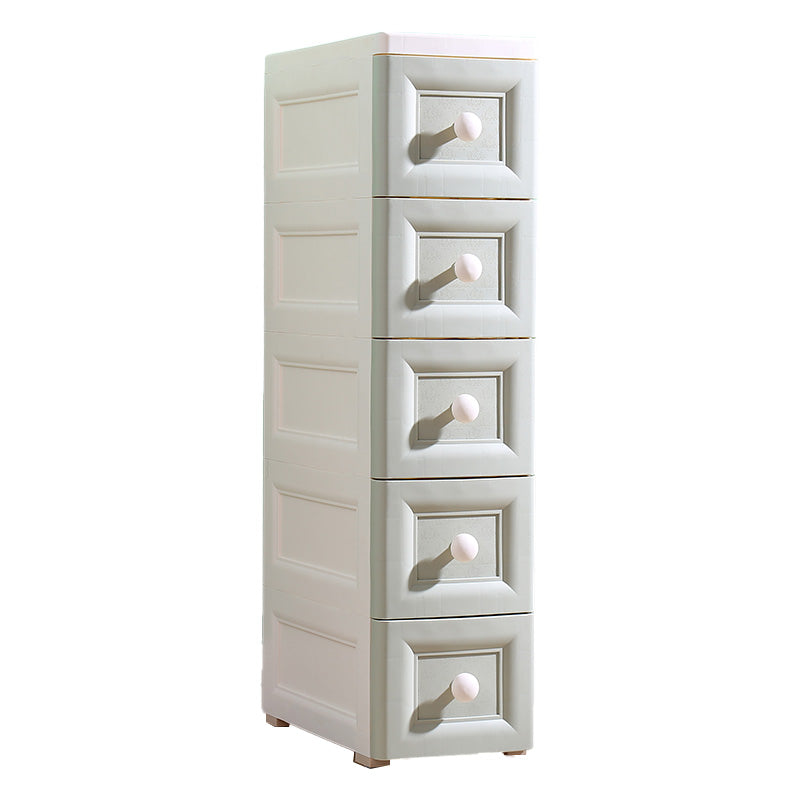 Scandinavian Vertical Plastic Baby Dresser with Drawers for Bedroom