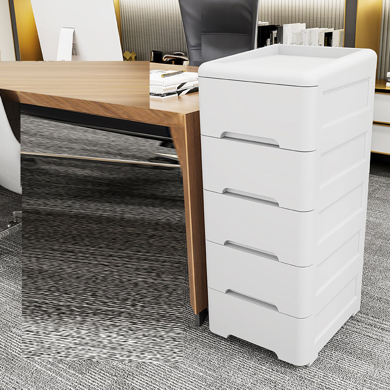 Scandinavian Kids Nightstand Plastic Nursery Dresser with 6/5 Drawers