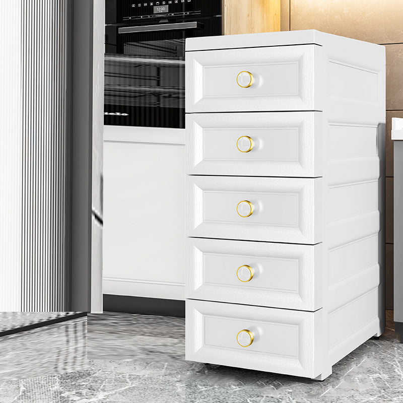 Scandinavian Kids Nightstand Plastic Nursery Dresser with 6/5 Drawers