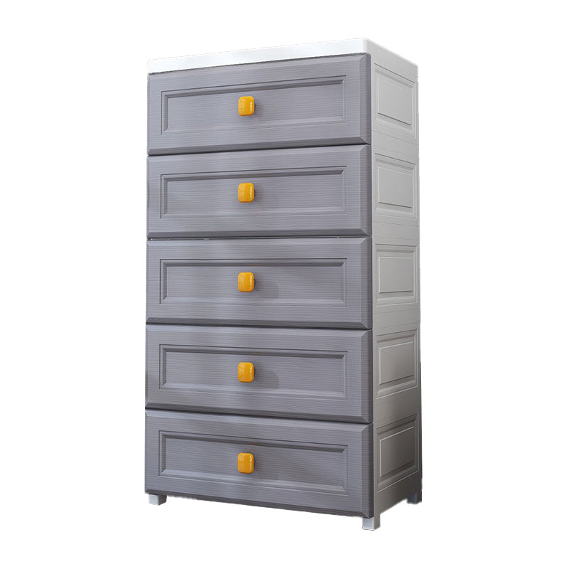 Scandinavian Vertical Plastic Kids Nightstand with Drawers for Bedroom