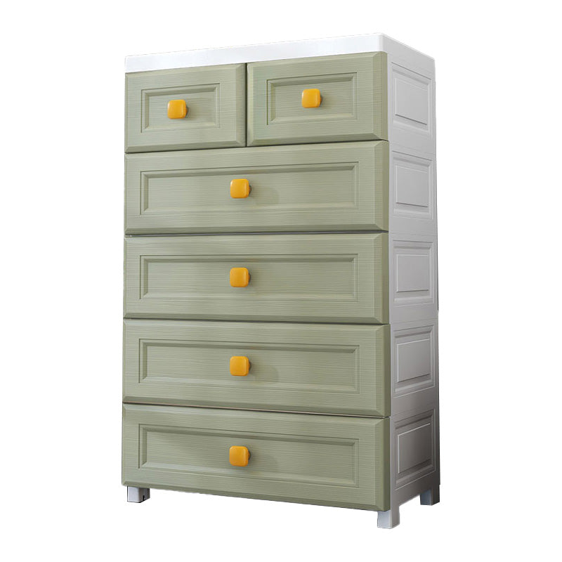 Scandinavian Vertical Plastic Kids Nightstand with Drawers for Bedroom