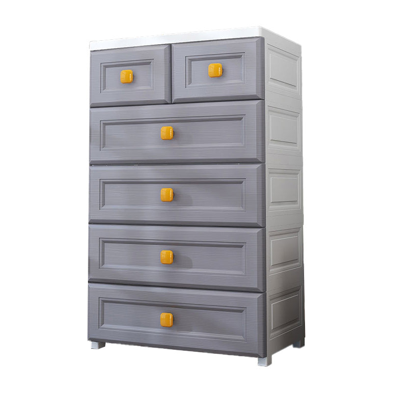 Scandinavian Vertical Plastic Kids Nightstand with Drawers for Bedroom