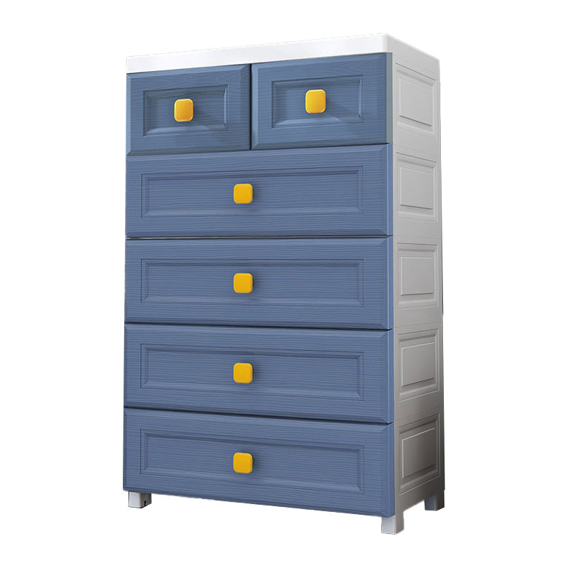 Scandinavian Vertical Plastic Kids Nightstand with Drawers for Bedroom
