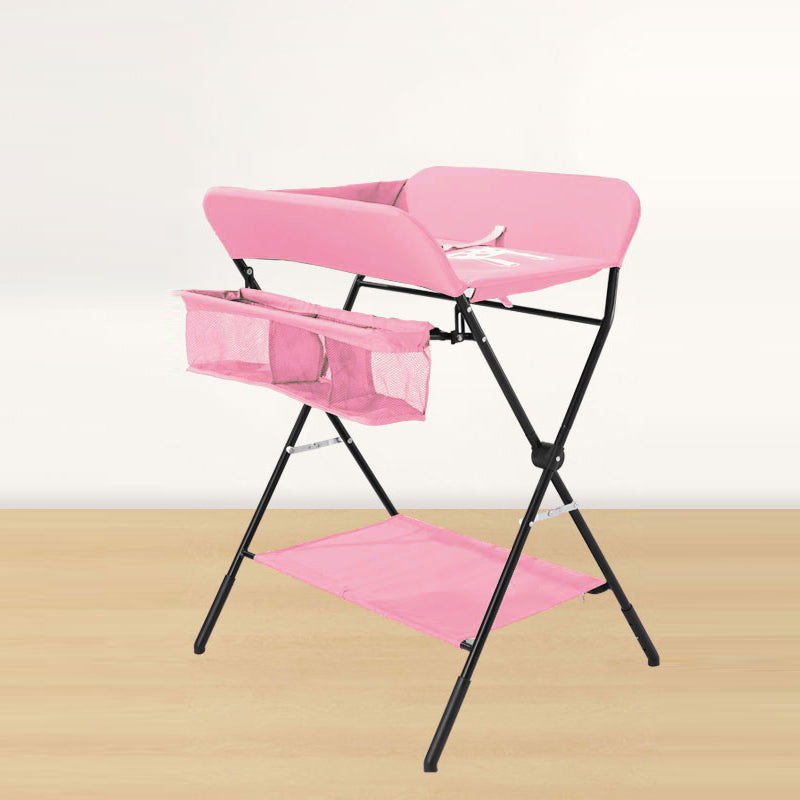 Contemporary Baby Changing Table with Storage Basket and Safety Belt