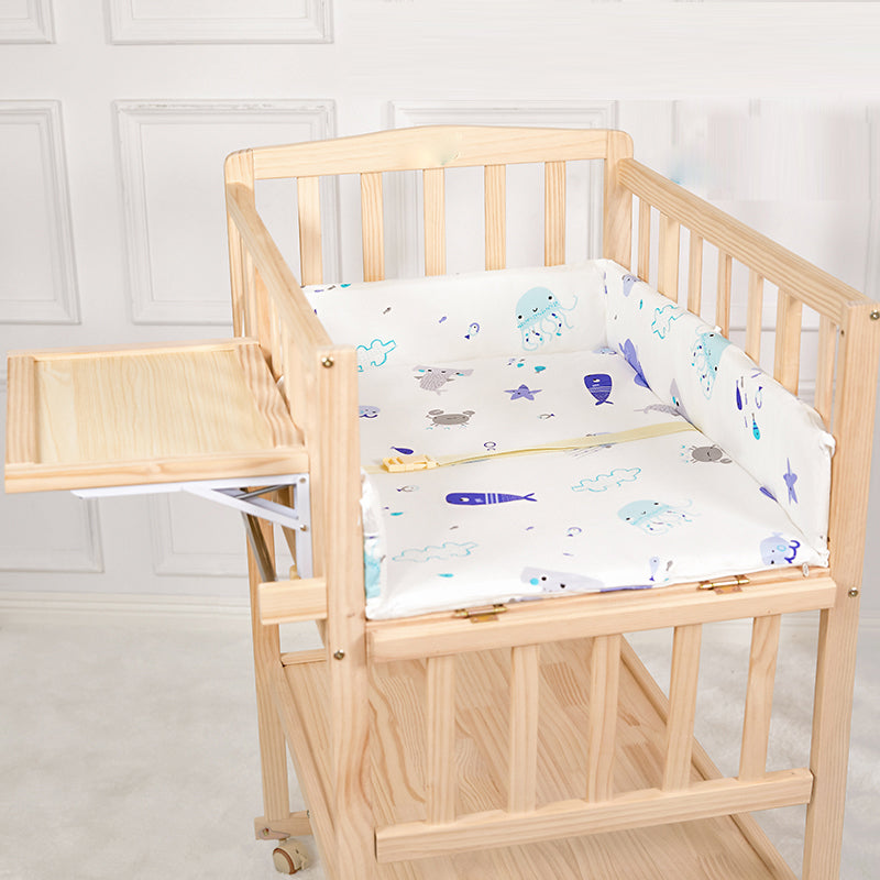 Solid Wood Baby Changing Table Flat Top with Storage Shelf for 0-1 Years Old