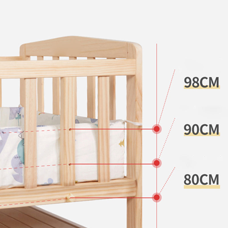 Solid Wood Baby Changing Table Flat Top with Storage Shelf for 0-1 Years Old