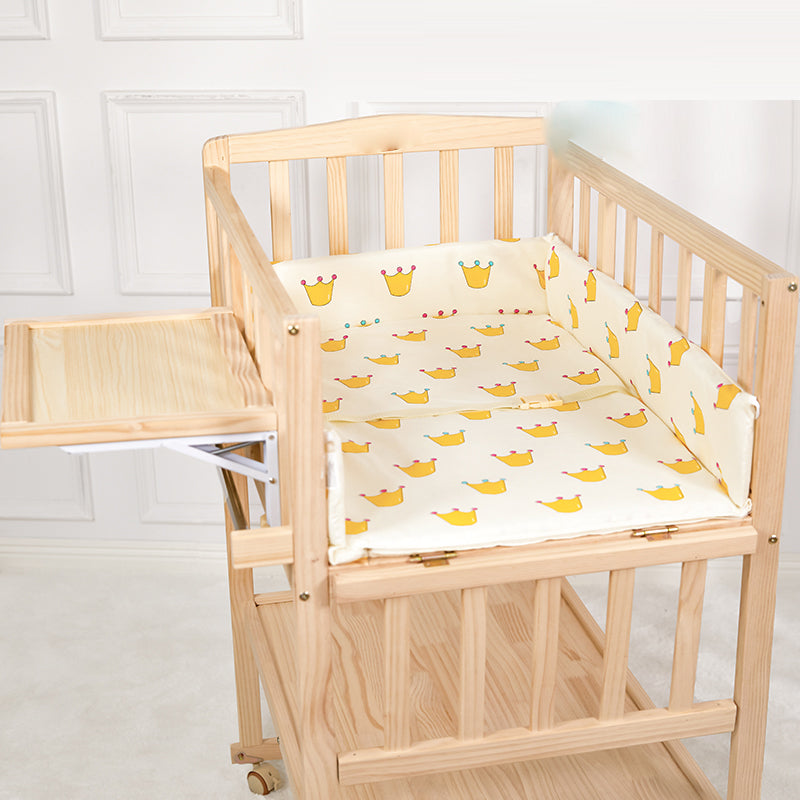 Solid Wood Baby Changing Table Flat Top with Storage Shelf for 0-1 Years Old