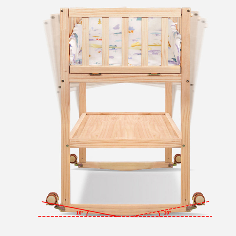 Solid Wood Baby Changing Table Flat Top with Storage Shelf for 0-1 Years Old