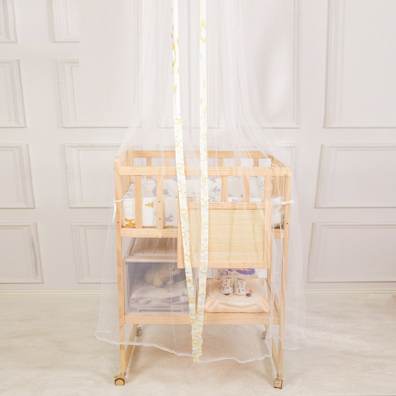 Solid Wood Baby Changing Table Flat Top with Storage Shelf for 0-1 Years Old