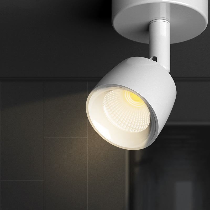 Contemporary 1 - Light Semi Flush Mount Adjustable Ceiling Flush in Black / White