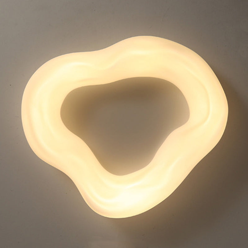 LED Cloud Shape Ceiling Flush Mount in Ivory White Contemporary Ceiling Flush