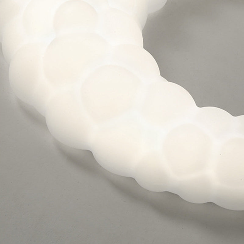 Crescent LED Flush Mount Acrylic Contemporary Ceiling Flush in Ivory White