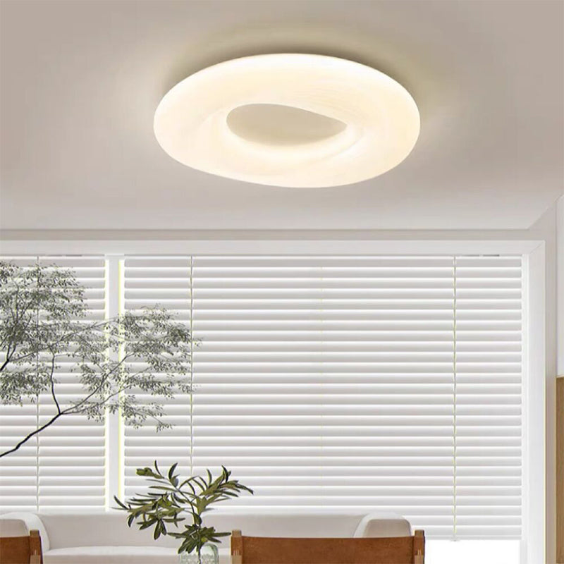 Modern LED Flush Round in White Iron and Acrylic Ceiling Flush Lighting