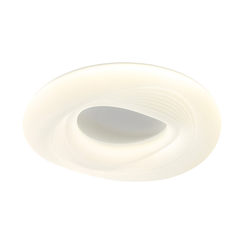 Modern LED Flush Round in White Iron and Acrylic Ceiling Flush Lighting