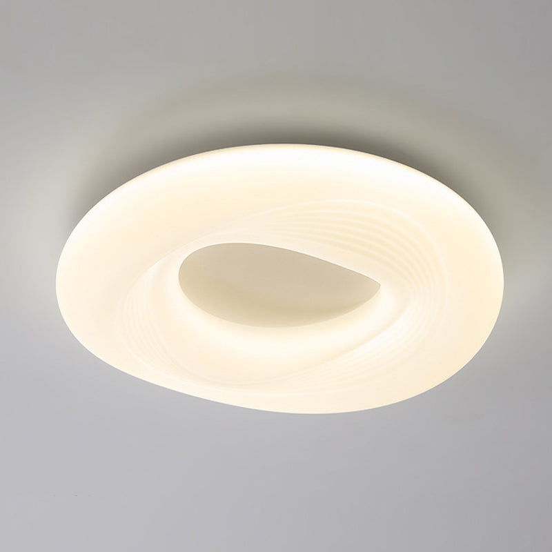 Modern LED Flush Round in White Iron and Acrylic Ceiling Flush Lighting