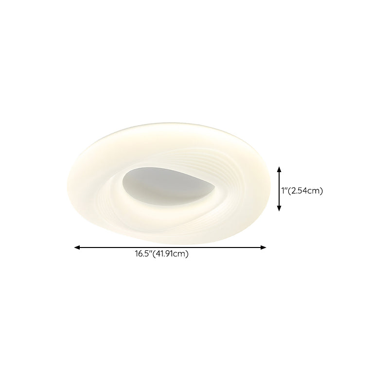 Modern LED Flush Round in White Iron and Acrylic Ceiling Flush Lighting