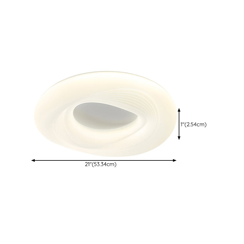 Modern LED Flush Round in White Iron and Acrylic Ceiling Flush Lighting