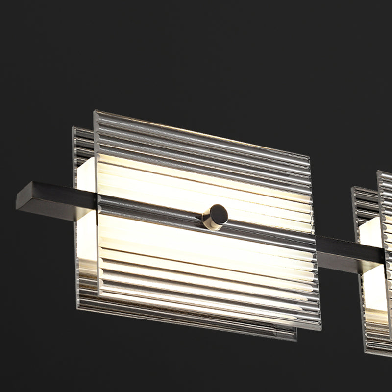 Nordic Style Metal Hanging Lamp Rectangle Shape Island Light Fixture for Bedroom