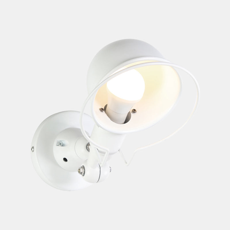 Modern Wall Sconce Dome Shape Wall Light with Metal Shade for Living Room