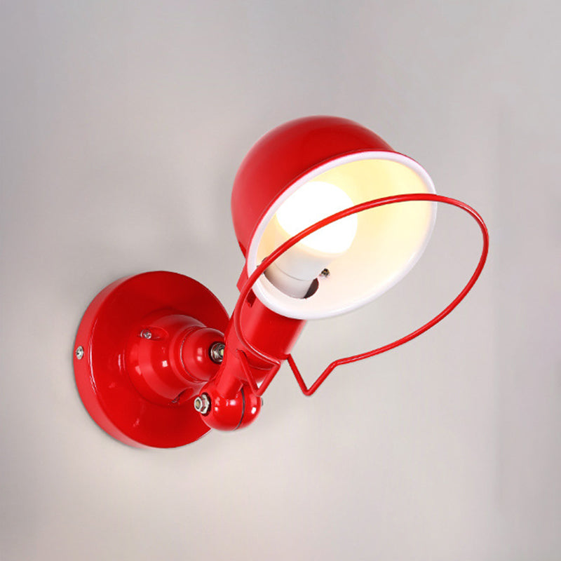 Modern Wall Sconce Dome Shape Wall Light with Metal Shade for Living Room