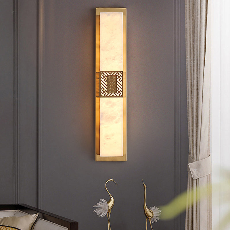 Contemporary Wall Sconce Marble Shade Wall Light Fixture for Living Room