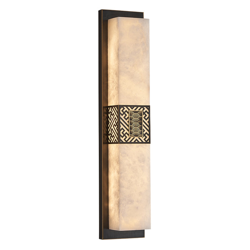 Contemporary Wall Sconce Marble Shade Wall Light Fixture for Living Room