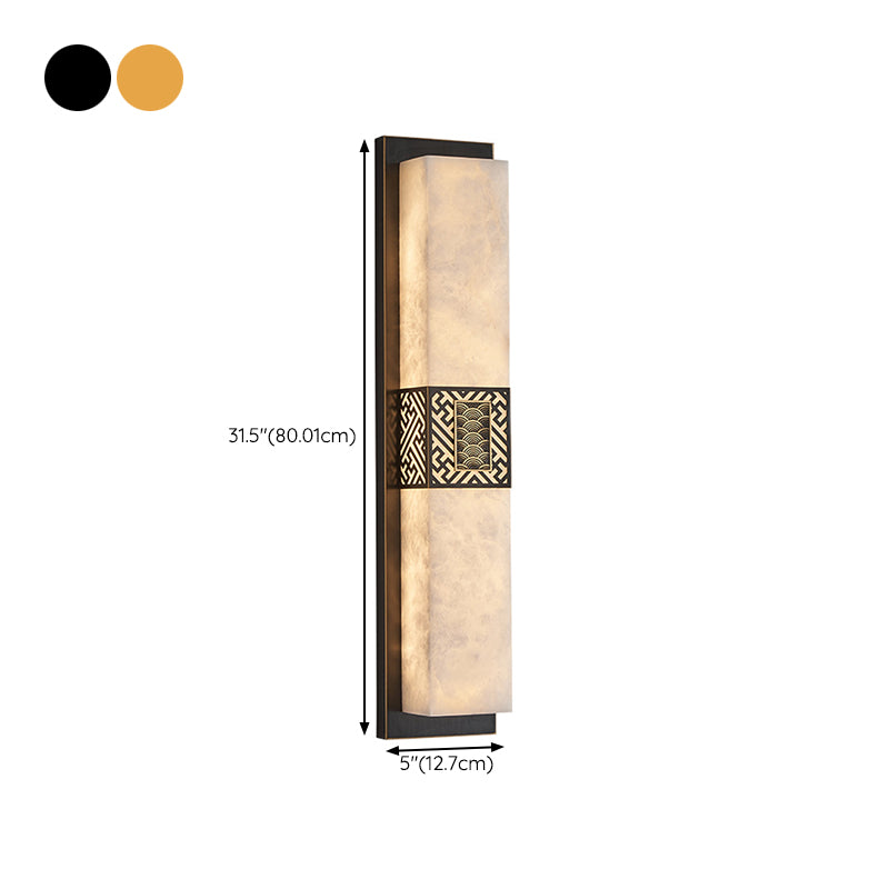 Contemporary Wall Sconce Marble Shade Wall Light Fixture for Living Room