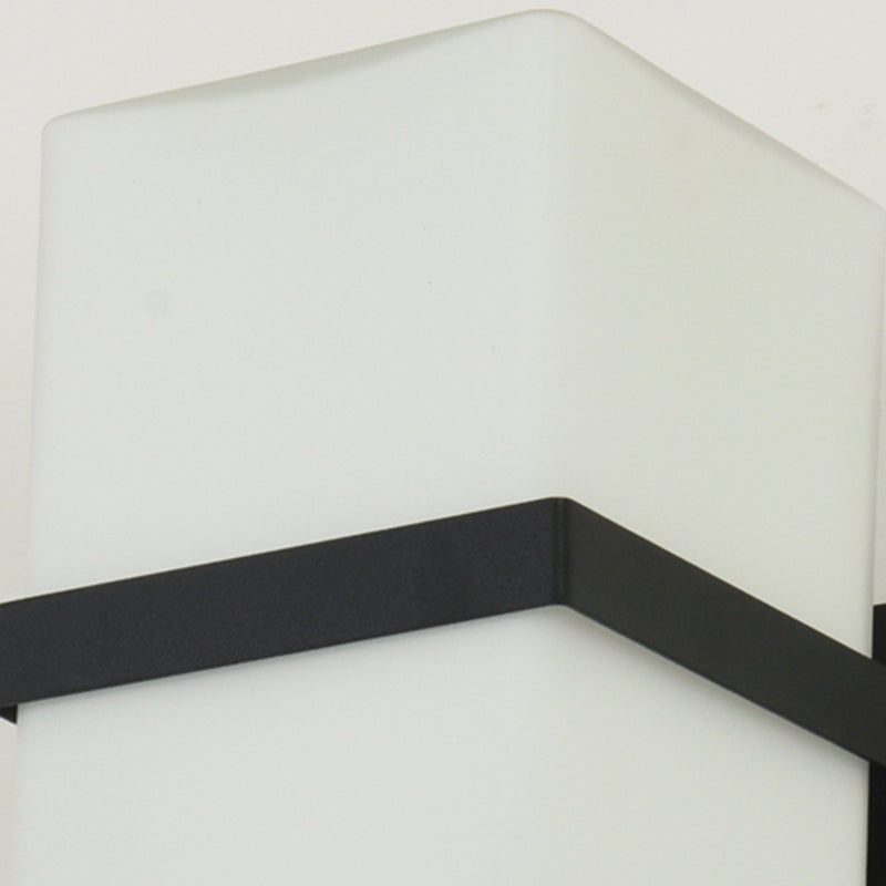 Contemporary Wall Sconce Glass Outdoor Wall Light Fixture for Courtyard